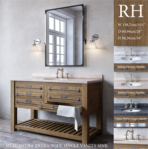 MERCANTILE EXTRA-WIDE SINGLE VANITY SINK